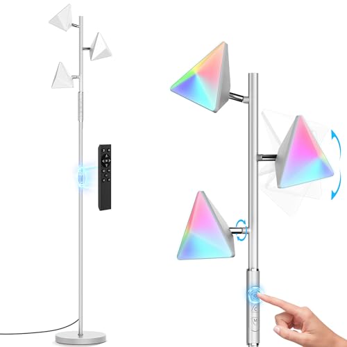 36W RGB LED Dimmable Floor Lamp with Remote