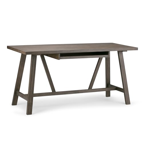 SIMPLIHOME Dylan 60-Inch Solid Wood Writing Desk