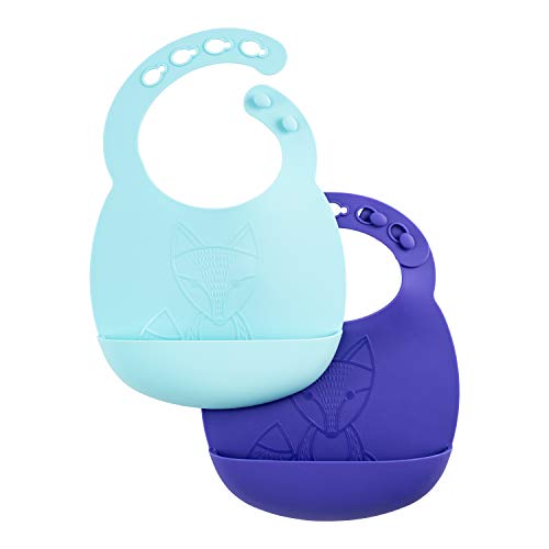 2 Pack Dr. Brown's Silicone Baby Bibs
