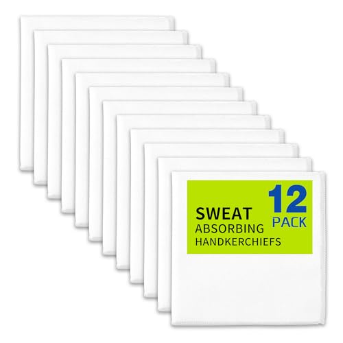 12 Pack Microfiber Sweat Absorbing Gym Handkerchiefs Towels