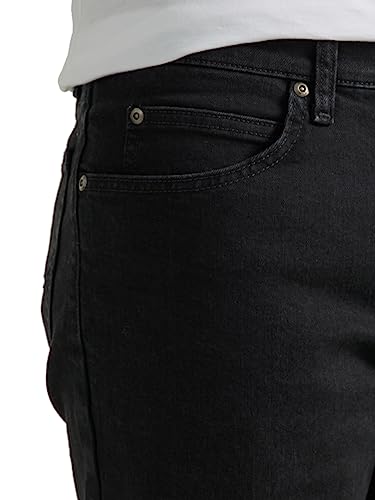 Lee Men's Legendary Regular Straight Jean, Overdye Black, 38W x 36L