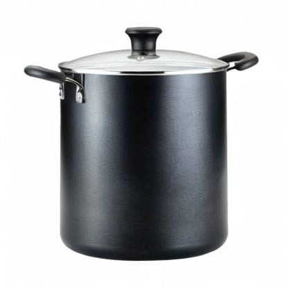 T-fal Specialty Nonstick Stockpot With Lid 12 Quart, Oven Broiler Safe 350F, Stay-Cool Handles, Kitchen, Cookware, Pots and Pans, Stock Pot, Soup Pot, Cooking Pot, Dishwasher Safe, Black