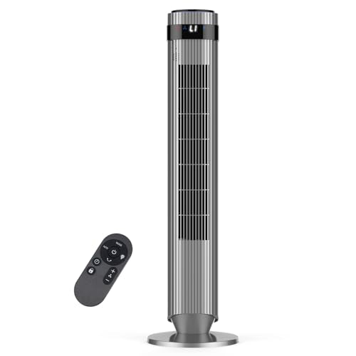 Quiet Oscillating Tower Fan with Remote and Timer