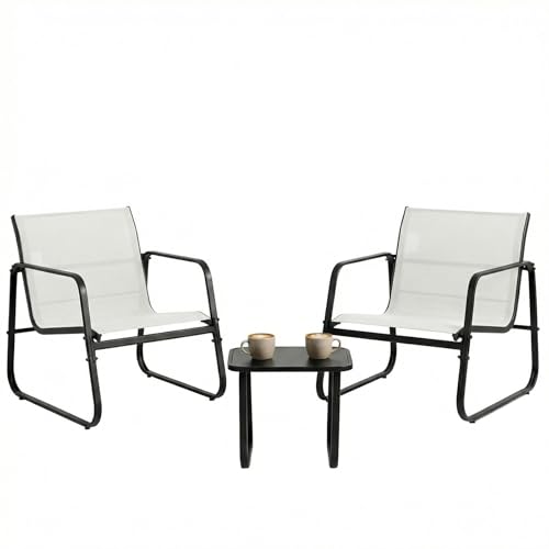 3 Piece Outdoor Patio Conversation Furniture Set