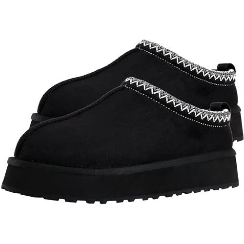 Platform Fur Lined Slippers, Women's Indoor Outdoor Boots (5 Colors)