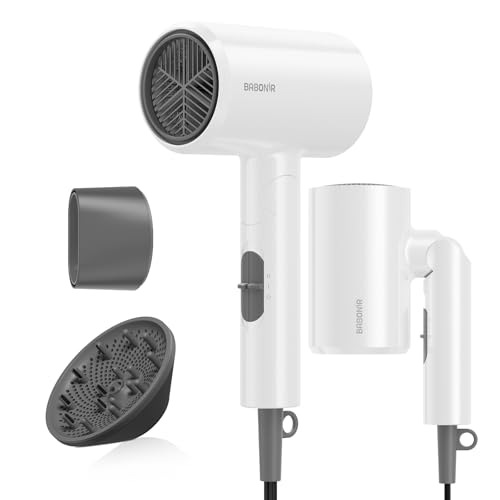 Ionic 1875W Foldable Hair Dryer with Diffuser