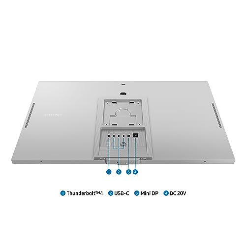 SAMSUNG 27" ViewFinity S9 Series 5K Computer Monitor, Thunderbolt 4, DisplayPort, Matte Display, 4K Slimfit-Camera, Slim Metal Design, AirPlay, Smart-TV Apps, Gaming Hub, LS27C900PANXZA, 2023