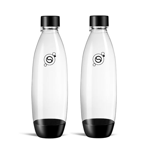 2 Pack SodaStream 1L Dishwasher Safe Slim Bottles