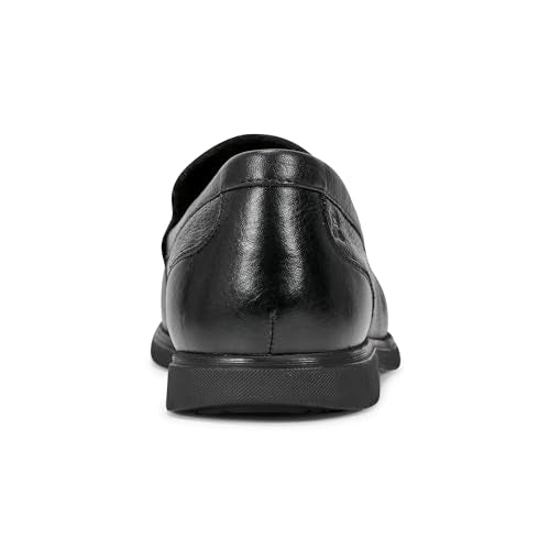 Rockport Men's Black Leather Jensen Loafers