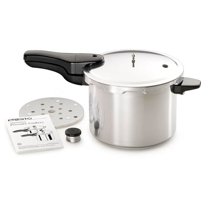 Presto 6-Quart Aluminum Pressure Cooker, Silver