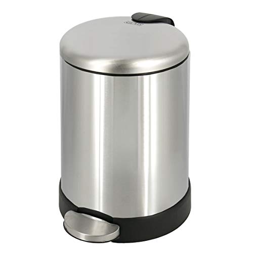 1.2 Gallon Glad Stainless Steel Step Trash Can
