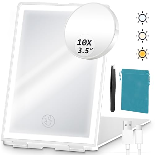 72 LED Lighted Travel Makeup Mirror with Magnification