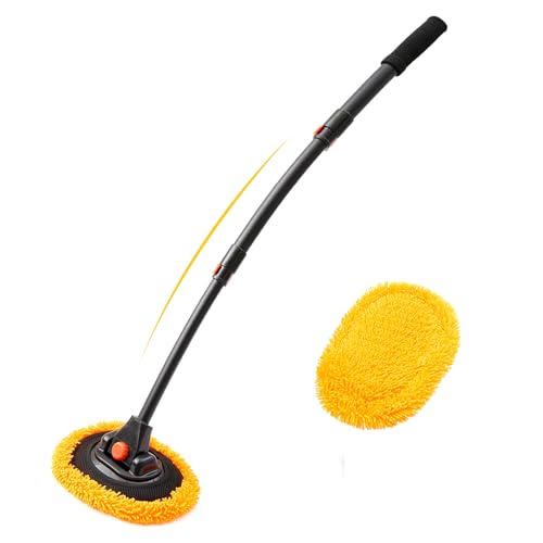 Curved Long-Handle Microfiber Car Wash Brush