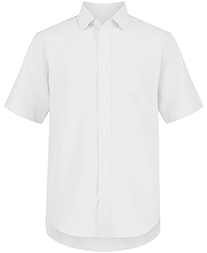 Nautica Boys Short Sleeve Button-Down Oxford Shirt