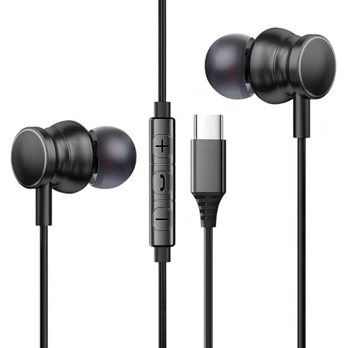 USB C Wired Earbuds with Microphone