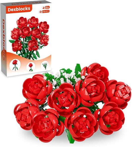 780 PCS Rose Building Flower Bouquet Kit