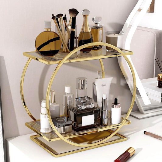 2 Tier Perfume and Makeup Organizer Tray