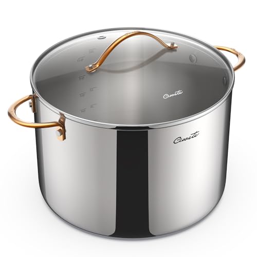 12 Quart Tri-Ply Stainless Steel Stock Pot with Lid