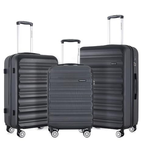 3 Piece Expandable Hardside Luggage Set with Spinner Wheels
