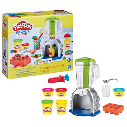 Play-Doh Swirlin' Smoothies Toy Blender Playset, Play Kitchen Appliances, Kids Arts and Crafts Toys for 3 Year Old Girls and Boys and Up