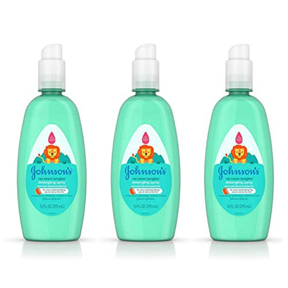 Johnson's No More Tangles Toddler & Kids Detangling Spray to Unlock Knots in Hair, Hypoallergenic & Paraben-Free, No More Tears Tear-Free Formula For Wet or Dry Hair, 10 fl. oz(Pack of 3)