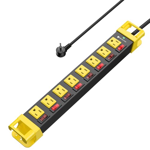 8 Outlet Surge Protector Power Strip with Switches