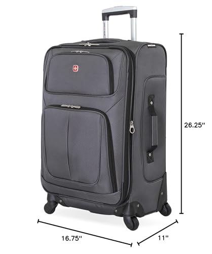 SwissGear Expandable 25-Inch Dark Grey Luggage