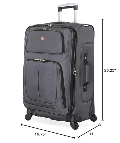 SwissGear Expandable 25-Inch Dark Grey Luggage