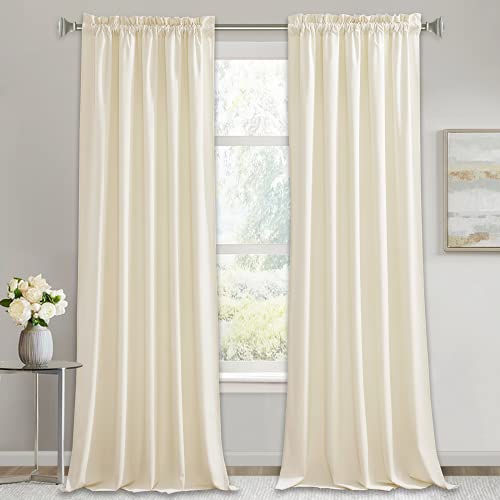 2 Pack Velvet Room Darkening Window Curtains Drapes