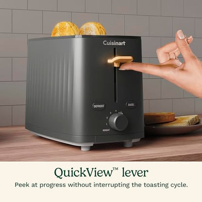 Cuisinart Soho™ Collection 2-Slice Toaster, 7 Toaster Setting, Defrost, Reheat, and Bagel Setting, Convenient Rear Cord Storage, Black, CPT-7BK