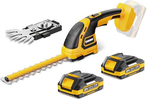 2 Battery Cordless Hedge Trimmer and Grass Shears