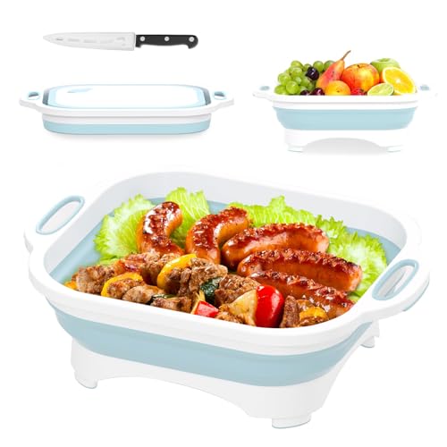 Collapsible 3-in-1 Cutting Board and Wash Basin