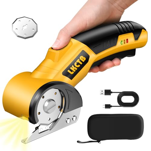 Electric Scissors, Cordless Cardboard Cutter with LED Light
