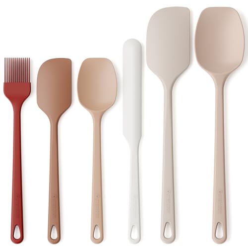 6 Piece Heat Resistant Silicone Spatula Set