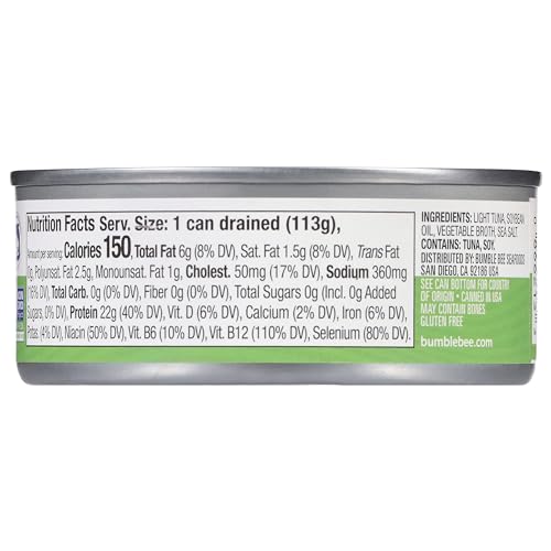 Bumble Bee Chunk Light Tuna in Oil, 5 oz