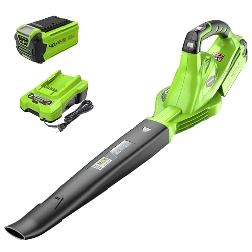 Greenworks 40V Cordless Leaf Blower with Battery