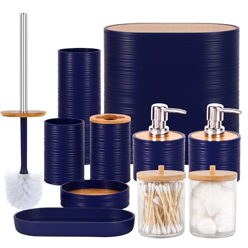 10 Piece Bathroom Countertop and Trash Can Accessory Set