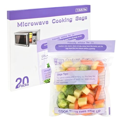 20 Pack Microwave Steamer Bags for Vegetables Meat