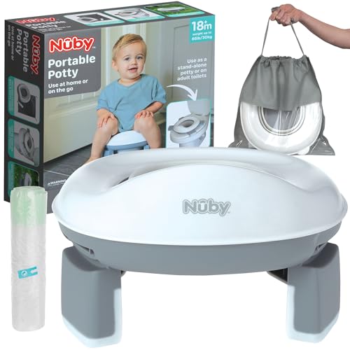 Nuby Portable Toddler Travel Potty Seat with Liners