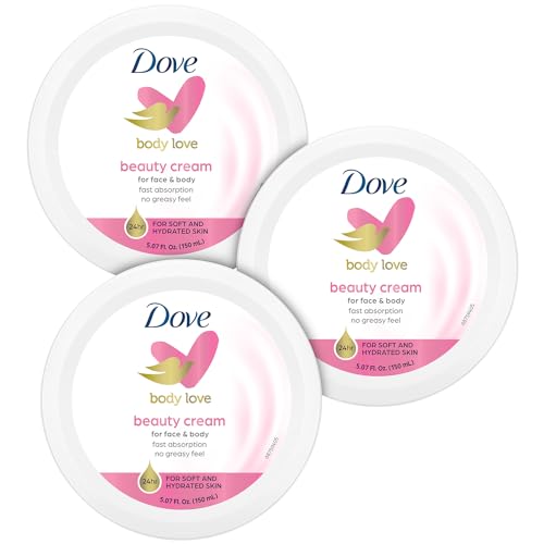 3 Pack Dove Body Love Face & Body Cream 5.07oz