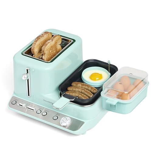 Nostalgia 3-in-1 Breakfast Station Toaster Griddle Egg Cooker