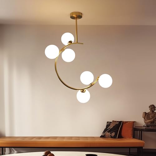 Mid Century Semi Flush Mount Ceiling Light Fixture