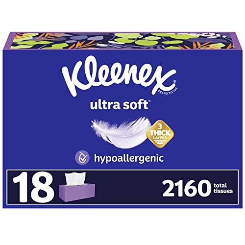 Kleenex Ultra Soft Facial Tissues, 18 Boxes