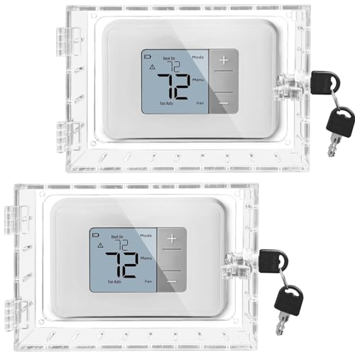 2 Pack Universal Thermostat Lock Box with Key