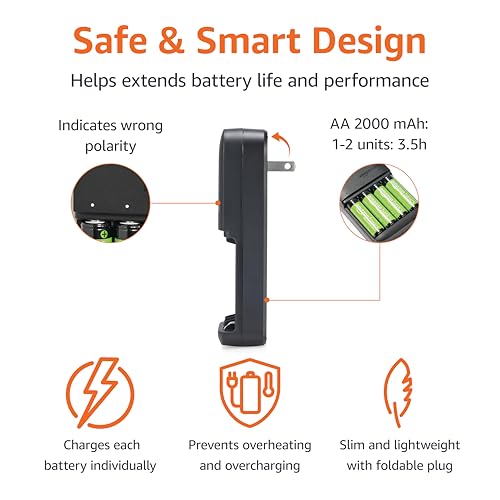 Amazon Basics 4-Bay AA/AAA Battery Charger Set