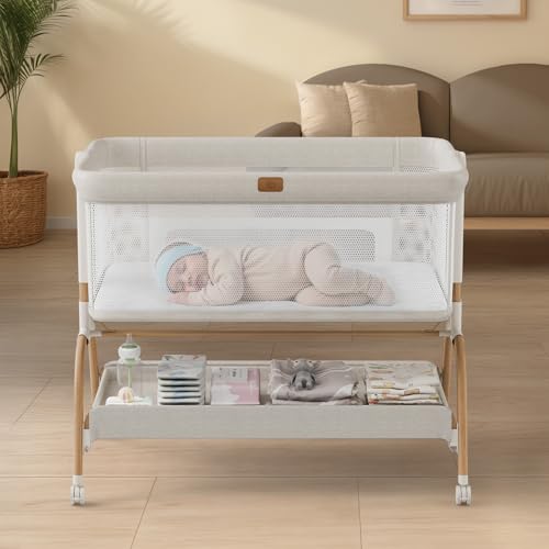 BabyBond Adjustable Bedside Bassinet Crib Sleeper