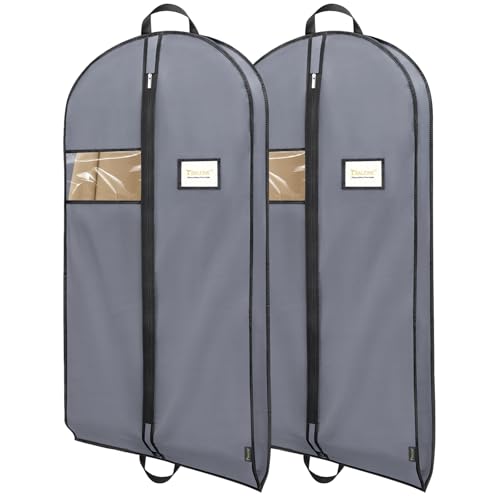 2 Pack Heavy Duty Garment Bags with Shoe Storage