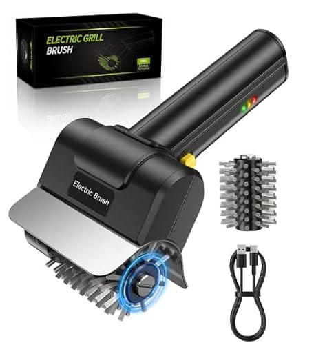 Cordless Rechargeable Electric BBQ Grill Brush Cleaner