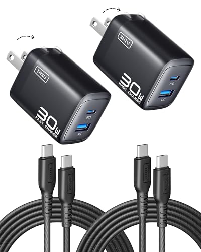 2 Pack INIU 30W GaN USB C Wall Charger