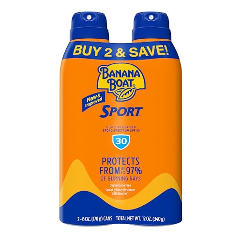 2 Pack Banana Boat Sport SPF 30 Sunscreen Spray